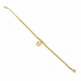 Golden Whisper Leaf Bracelet - B516