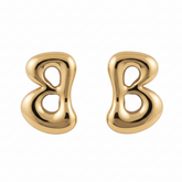 Golden Bold B Earrings - B358