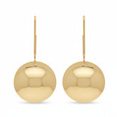 Golden Disc Drop Earrings - B322
