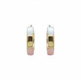 Golden Hexa Hoop Earrings - B330