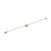 Golden Linked Heart Chain Bracelet - B414