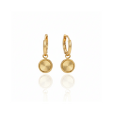 Golden Medallion Drop Earrings - B362