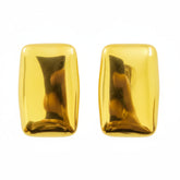 Golden Rectangle Stud Earrings - B307