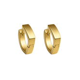 Golden Square Hoop Earrings - B349