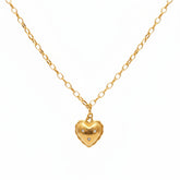Heart Pendant Gold Necklace - B563