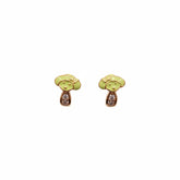 Joyful Mushroom Enamel Stud Earrings- B674