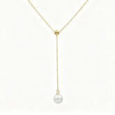 Golden Pearl Drop Necklace B121