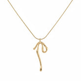Golden Ribbon Flow Necklace B128