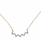 Golden Sparkle Zigzag Necklace B134