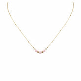 Blush Cube Charm Necklace B146