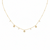 Pearl Charm Gold Necklace - B558