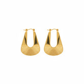 Radiant Fan Gold Earrings -B665