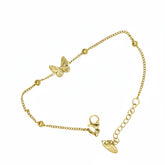 Golden Butterfly Charm Bracelet - B062