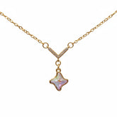 Rainbow Star Gold Necklace - B577