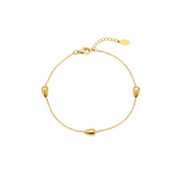Golden Heart Bead Bracelet - B507