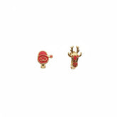 Santa & Reindeer Festive Stud Earrings- B703