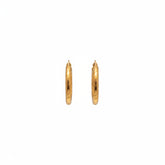 Textured Classic Gold Hoop Earrings - B648