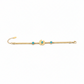 Turquoise Sunburst Chain Bracelet - B485