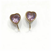 Violet Heart Spark Earrings - B612