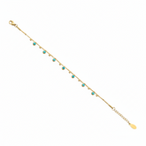Turquoise Drop Charm Bracelet - B475