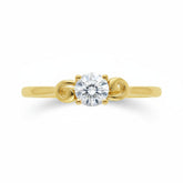 Golden Sparkle Solitaire Ring - B112
