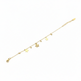 Golden Star Charm Bracelet - B457