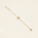 Double Heart Gold Bracelet - B455