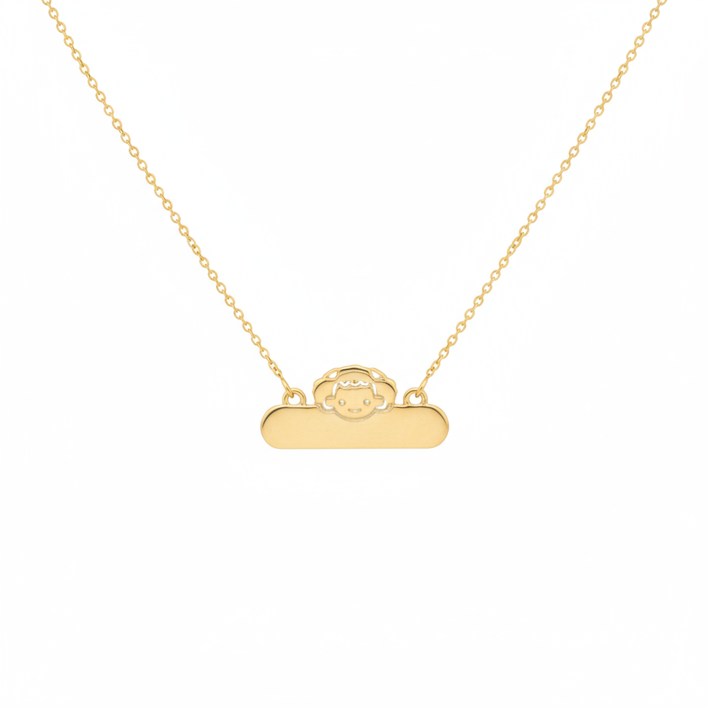 Angel Boy Gold Necklace - B557