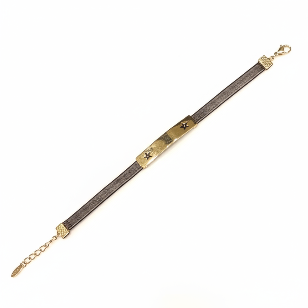 Black & Gold Royal Band Bracelet - B514