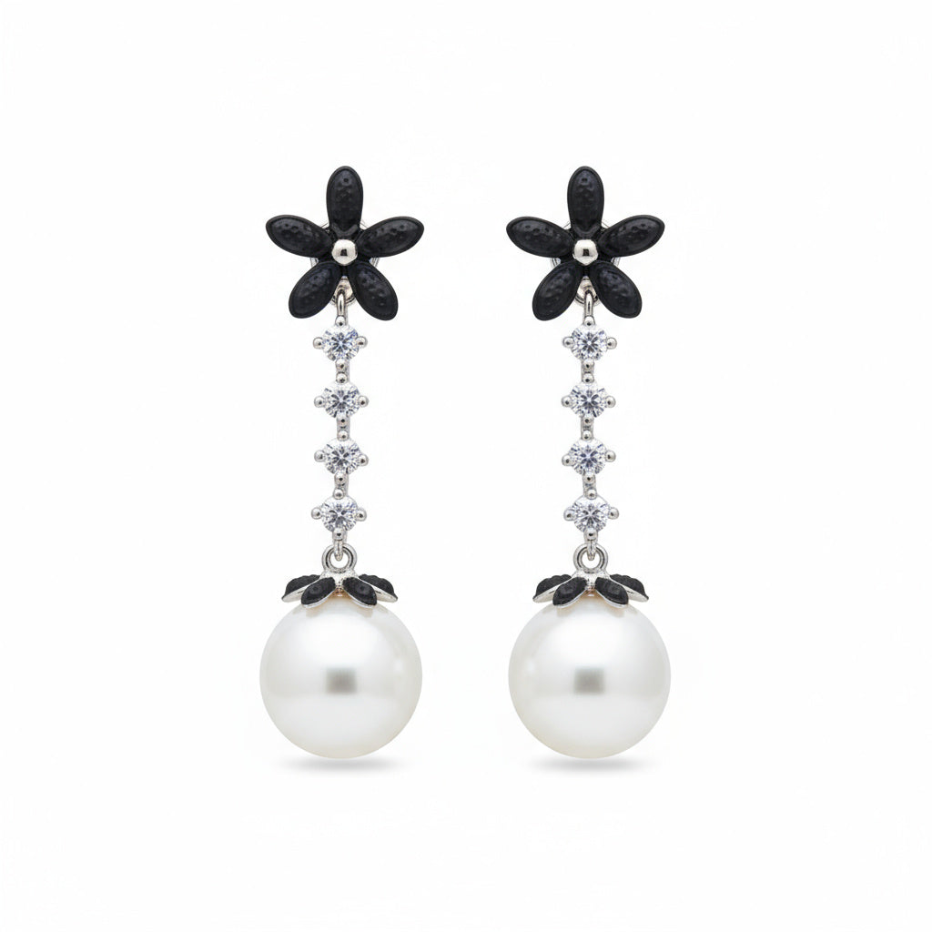 Blooming Pearl Drop Earrings - B321