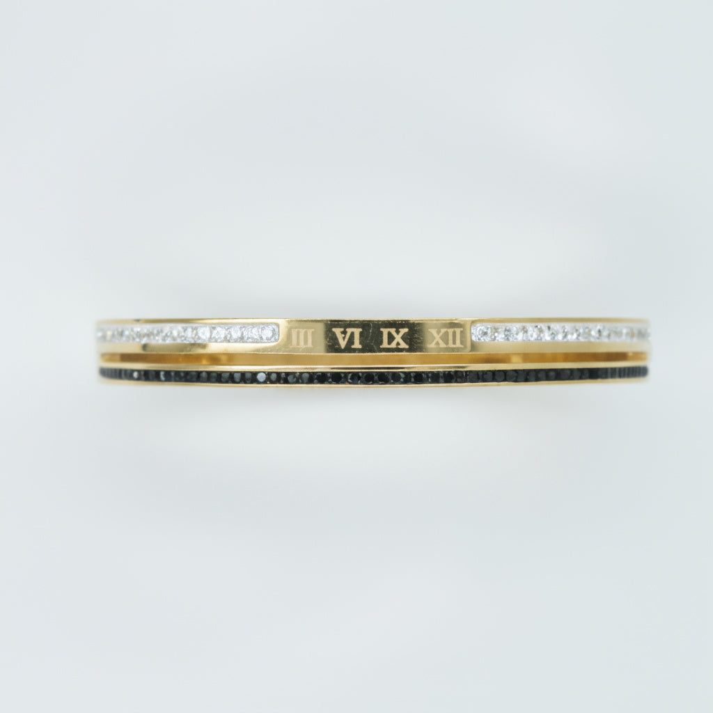 Golden Bracelet Crystal Accents B005