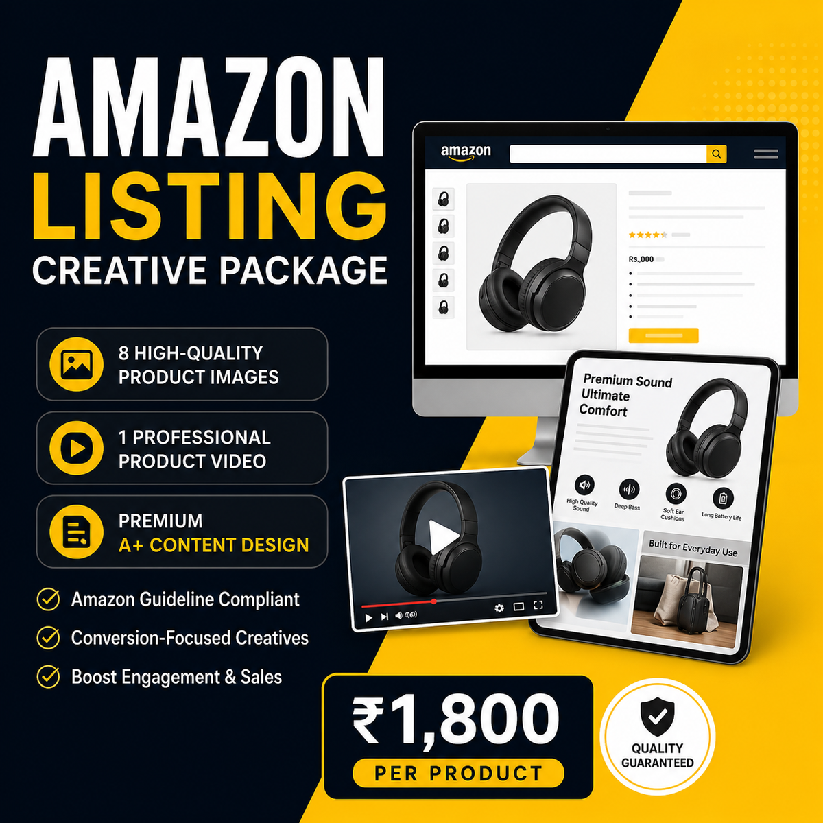 Amazon Listing Creative Package (Images + Video + A+ Content)