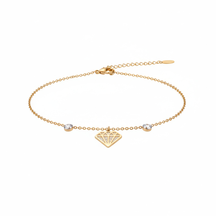 Diamond Charm Bracelet - B601