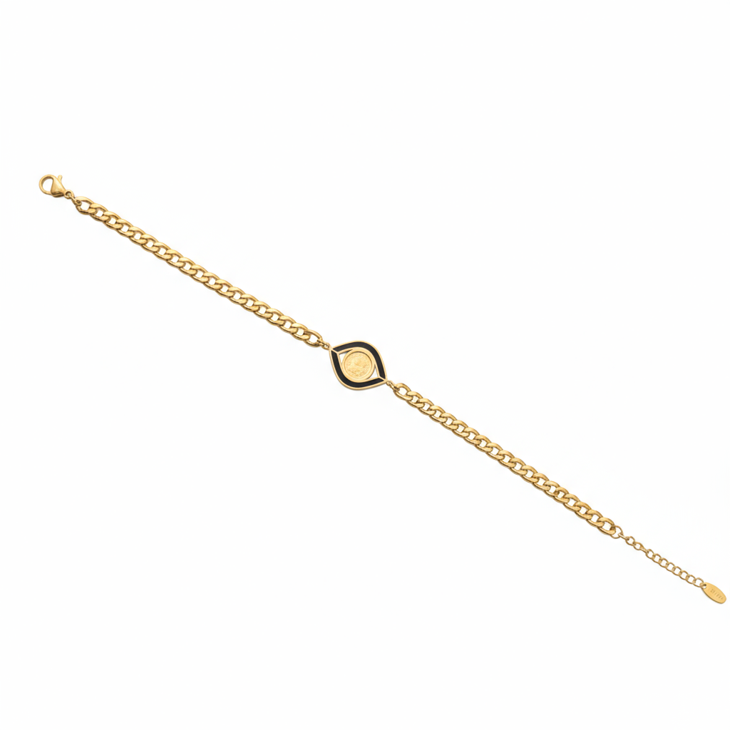 Golden Aura Coin Bracelet - B425