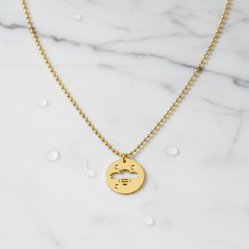 Golden Bee Glow Necklace - B533