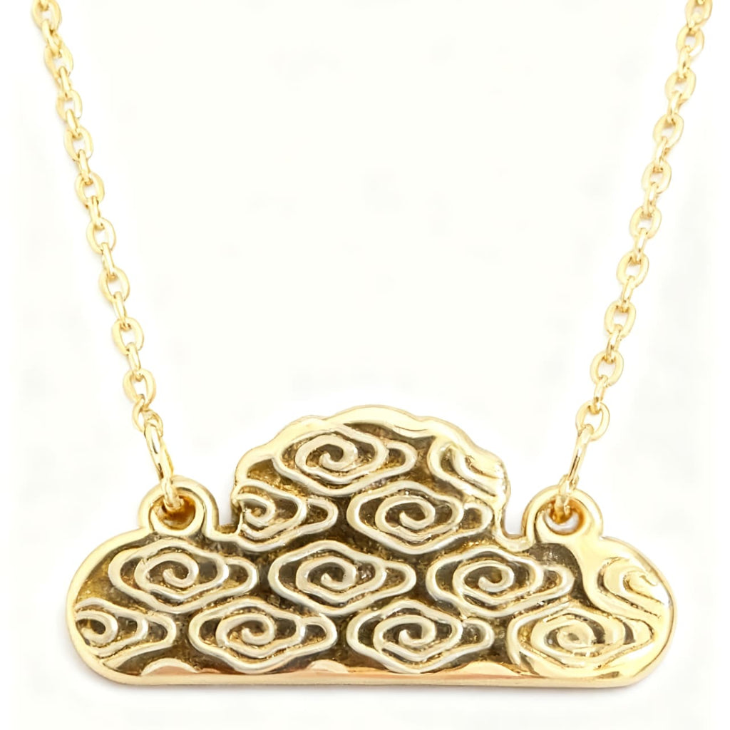 Golden Cloud Charm Necklace - B244