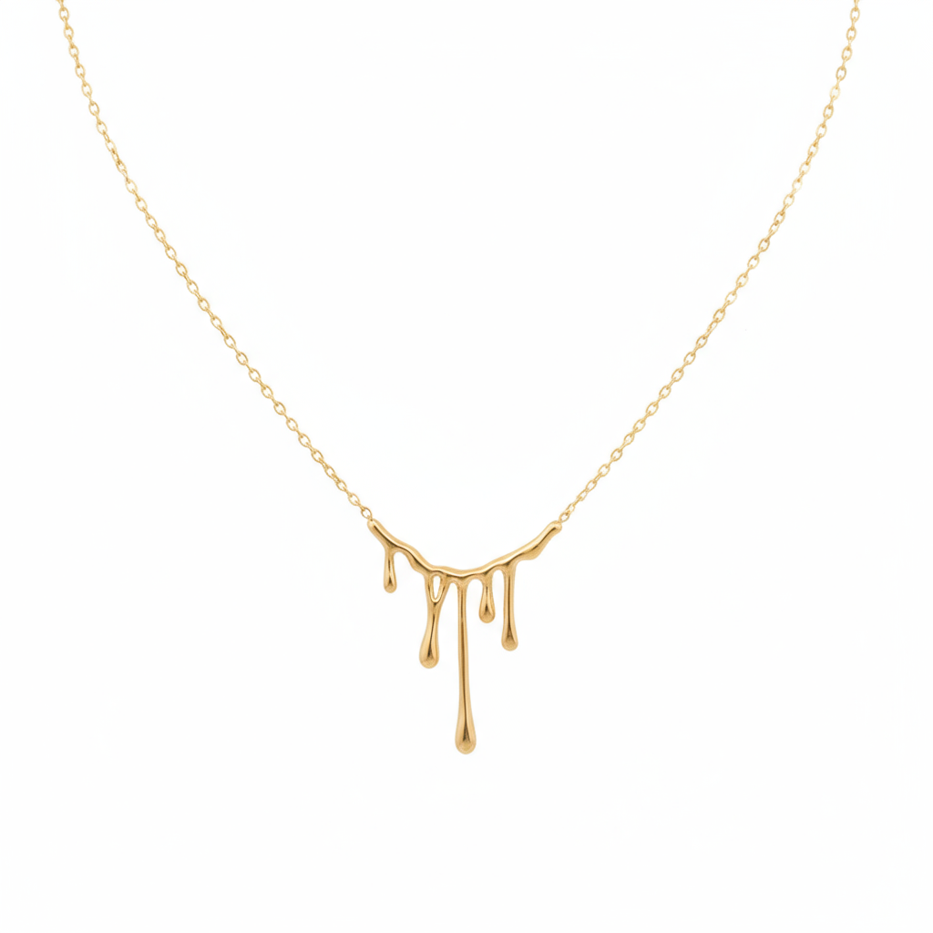 Golden Drip Necklace - B543