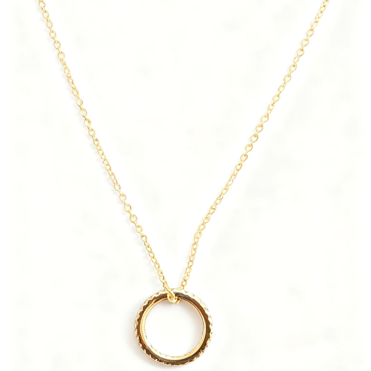 Golden Eternity Circle Necklace - B241