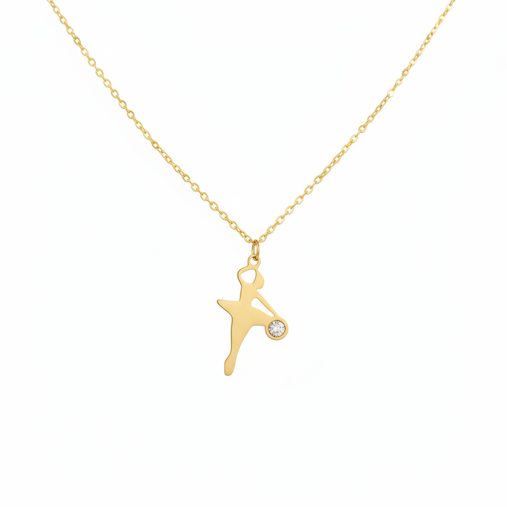 Golden Grace Dancer Necklace - B549