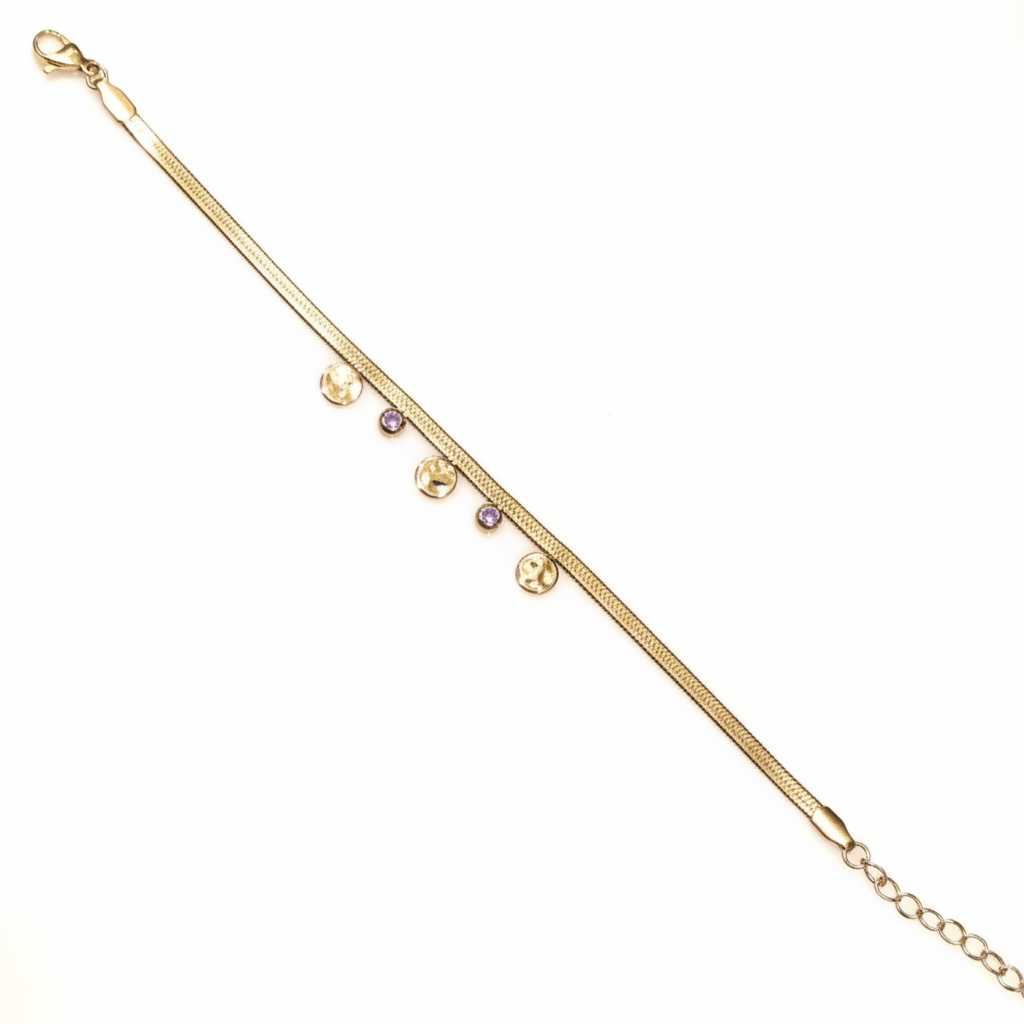 Golden Grace Teardrop Bracelet - B490