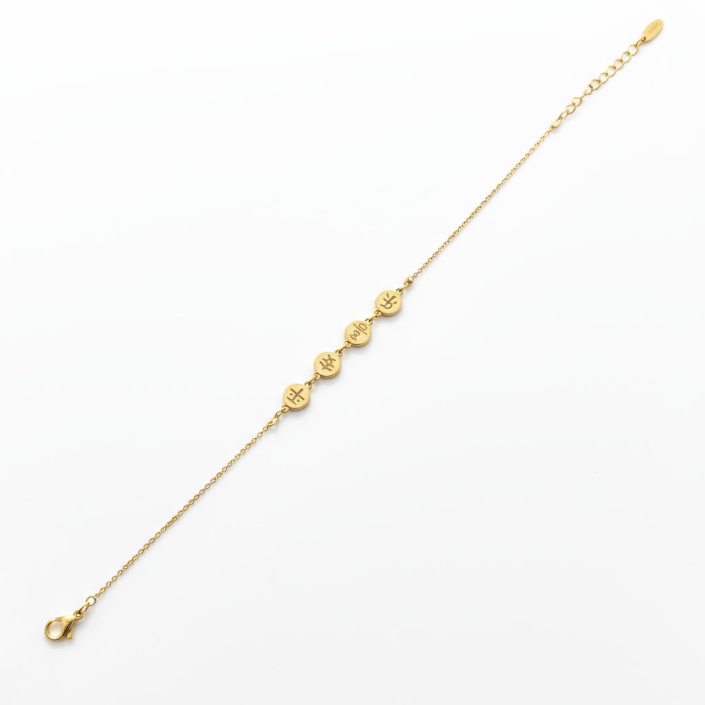 Golden Harmony Charm Bracelet - B520