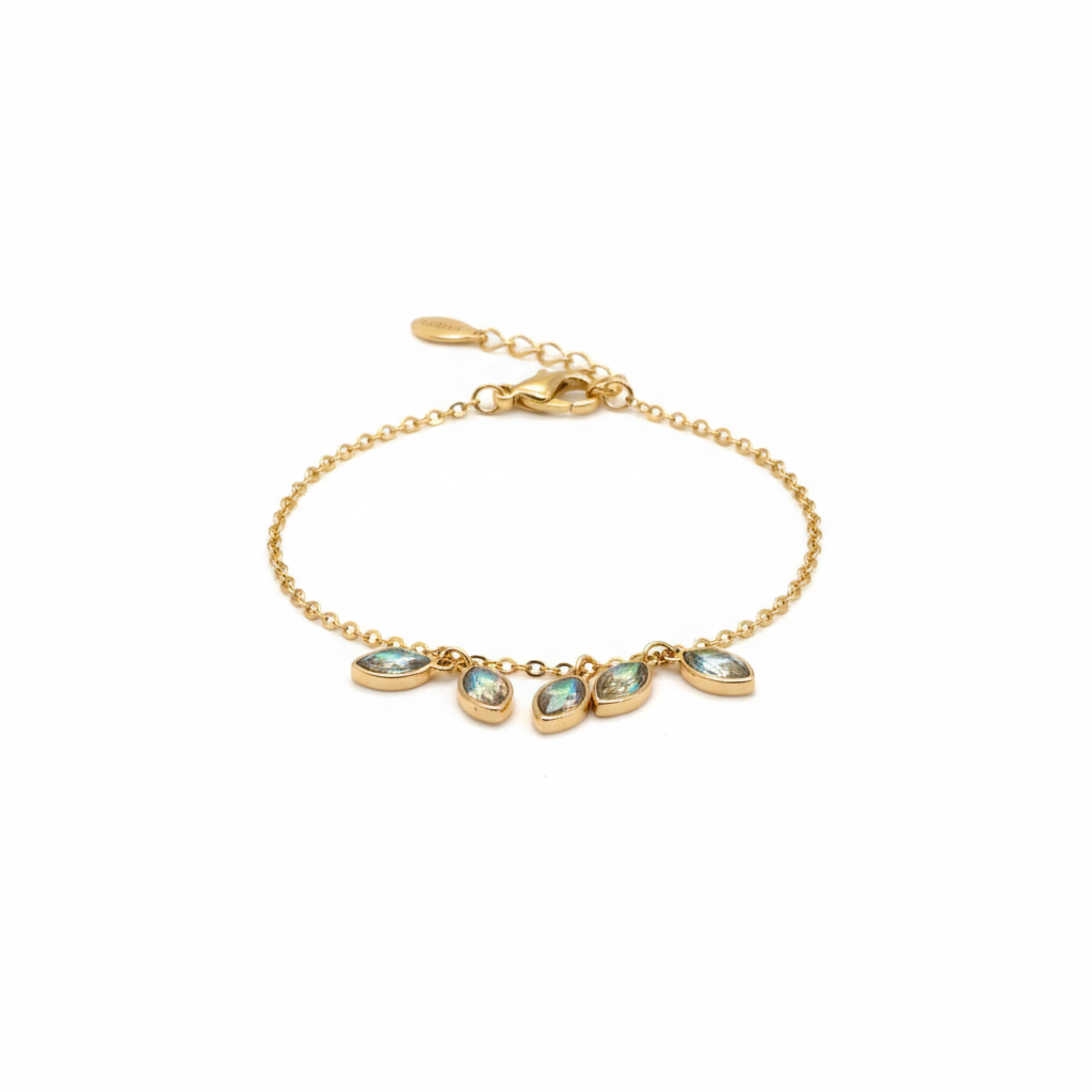 Golden Leaf Line Bracelet - B511