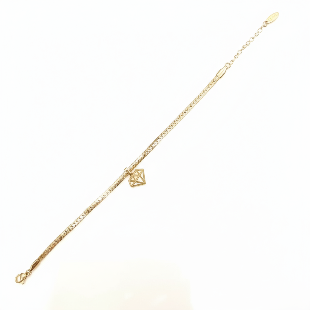Golden Love Diamond Bracelet - B525