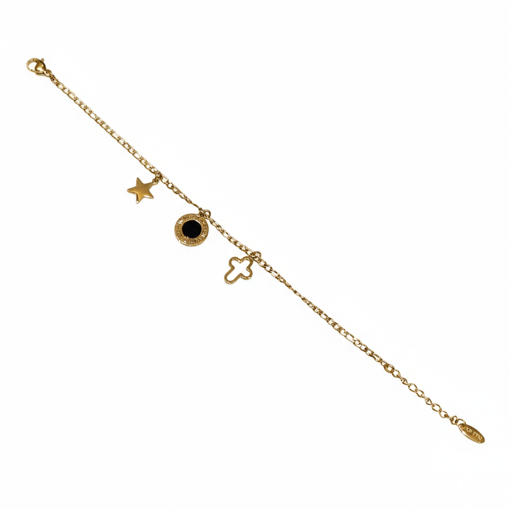 Golden Midnight Charm Bracelet - B522