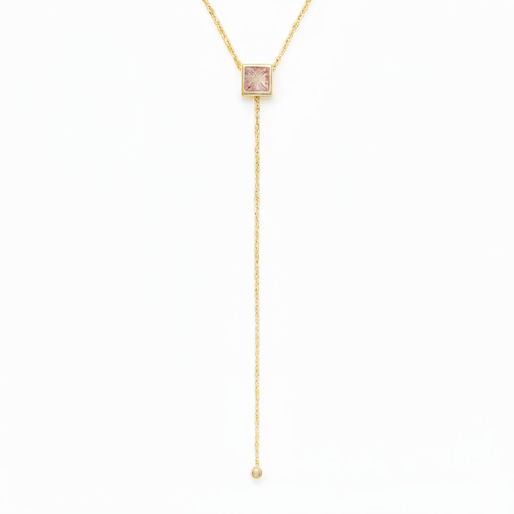 Golden Pink Gem Chain - B229