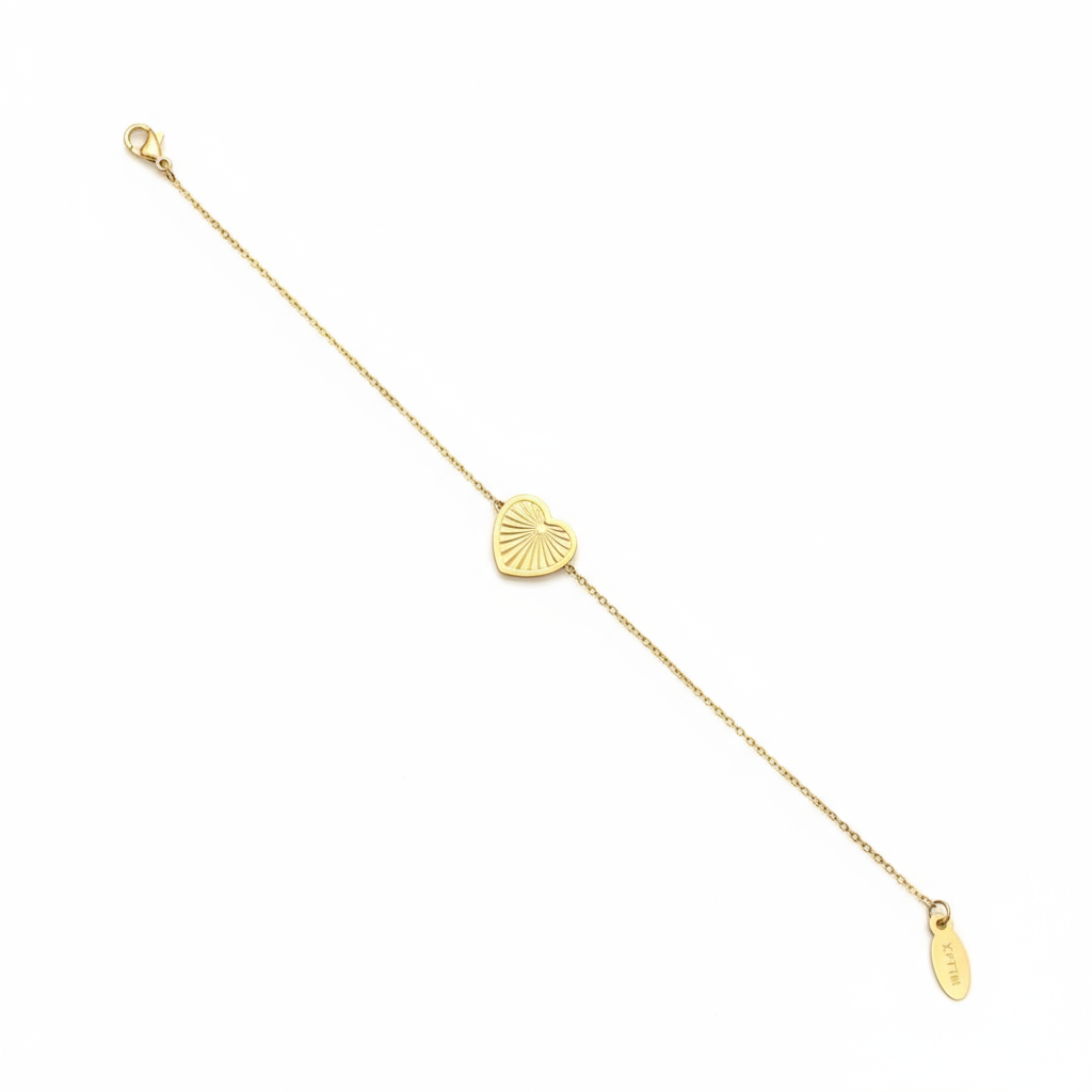 Golden Radiance Heart Bracelet - B501