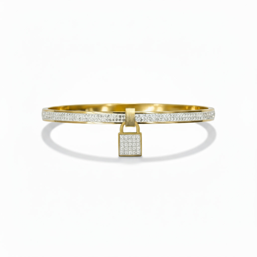 Golden Radiant Square Bracelet - B041