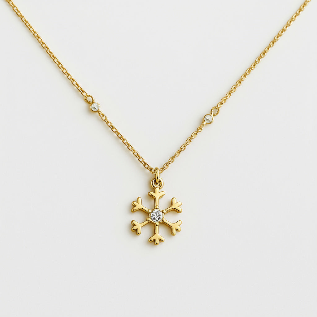 Golden Snowflake Pearl Chain - B230