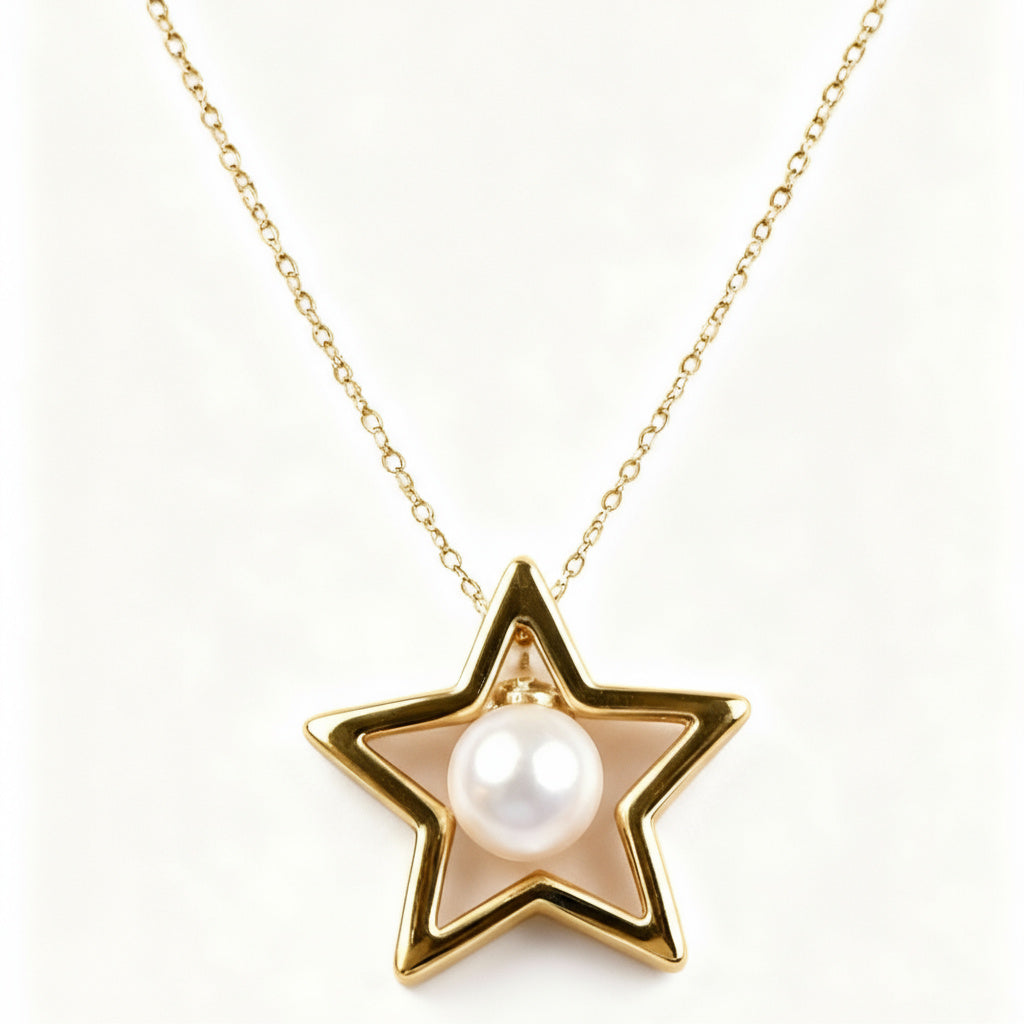 Golden Twilight Star Necklace - B154