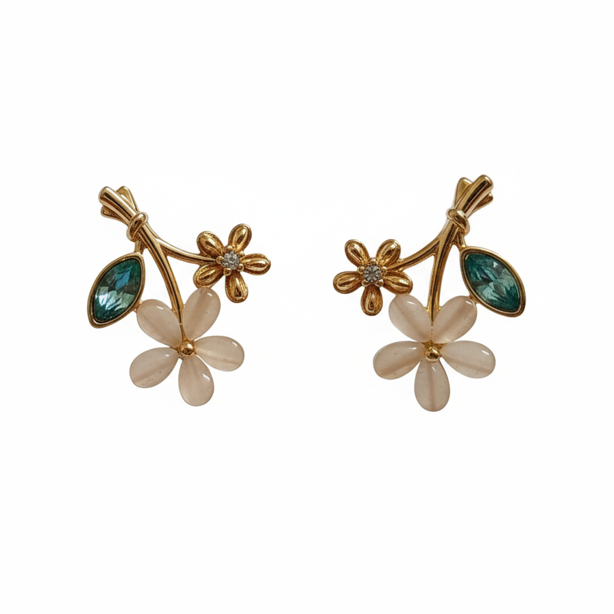 Golden Blossom Earrings - B360